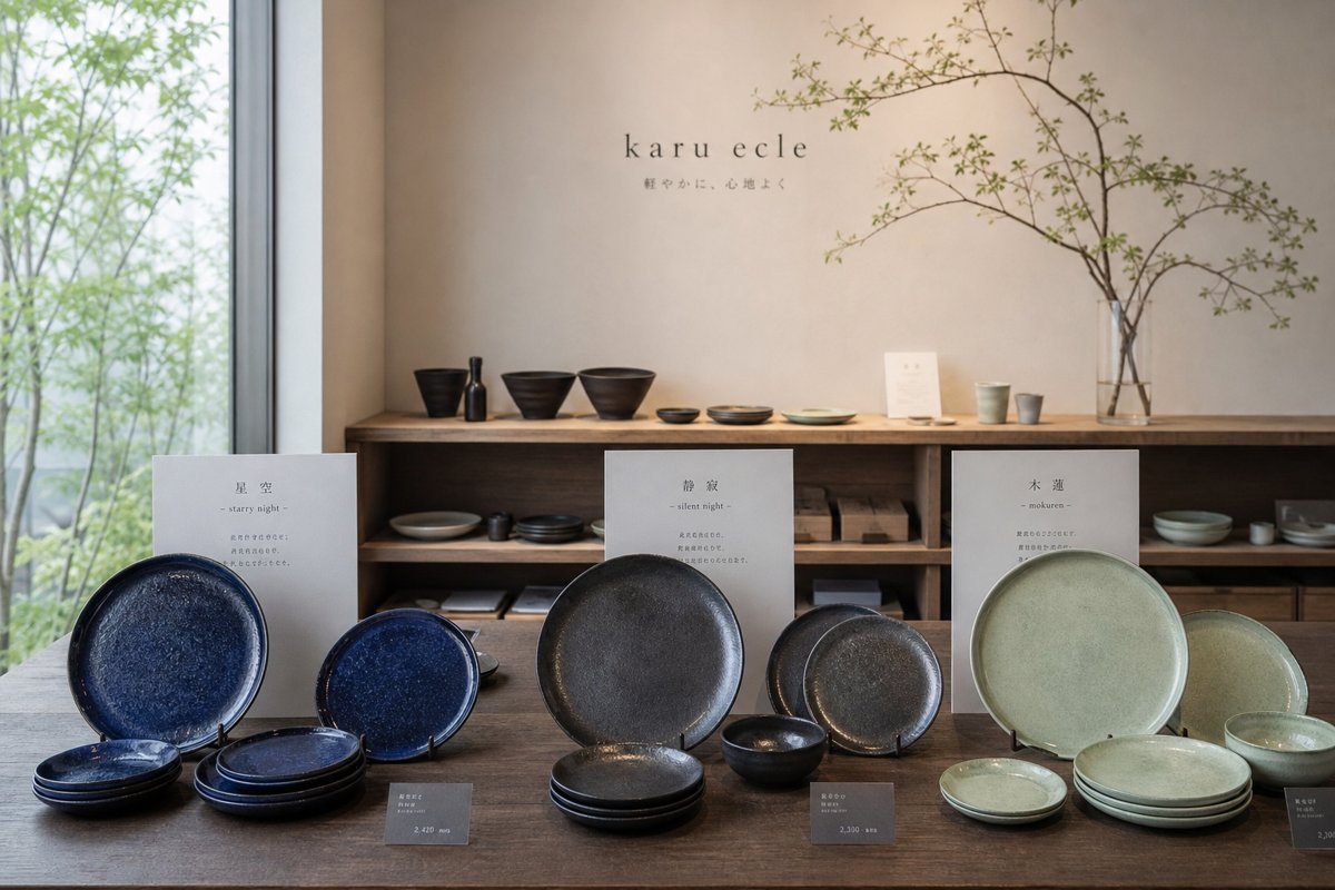 karu:ecle 美濃燒 主視覺參考